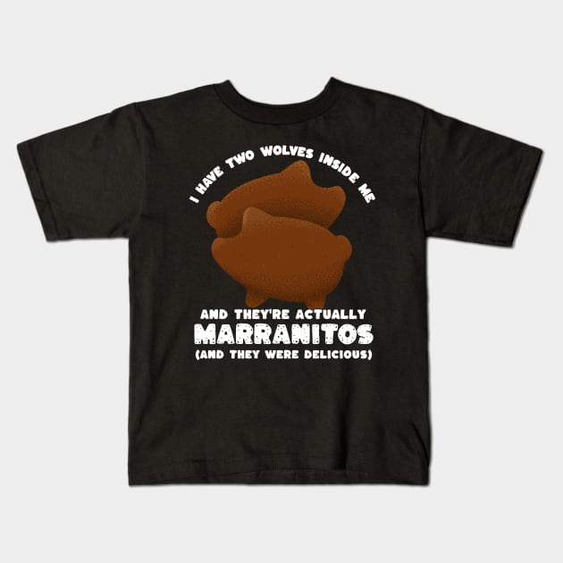 Mexican Food - Two Wolves Marranitos Pan Dulce Kids T-Shirt by aaronsartroom